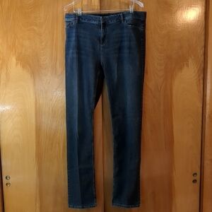 JJill Slim Fit Straight Leg Blue Denim Jeans